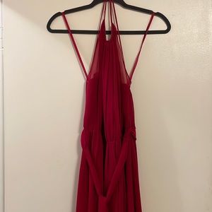 Jill Stuart backless red chiffon dress
